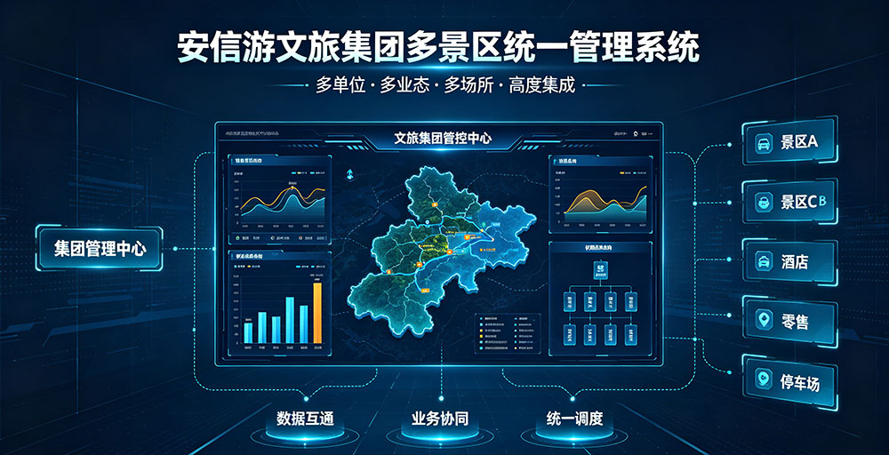安信游数字文旅运营平台｜智慧文旅集团管理系统，多景区多业态一体化管控